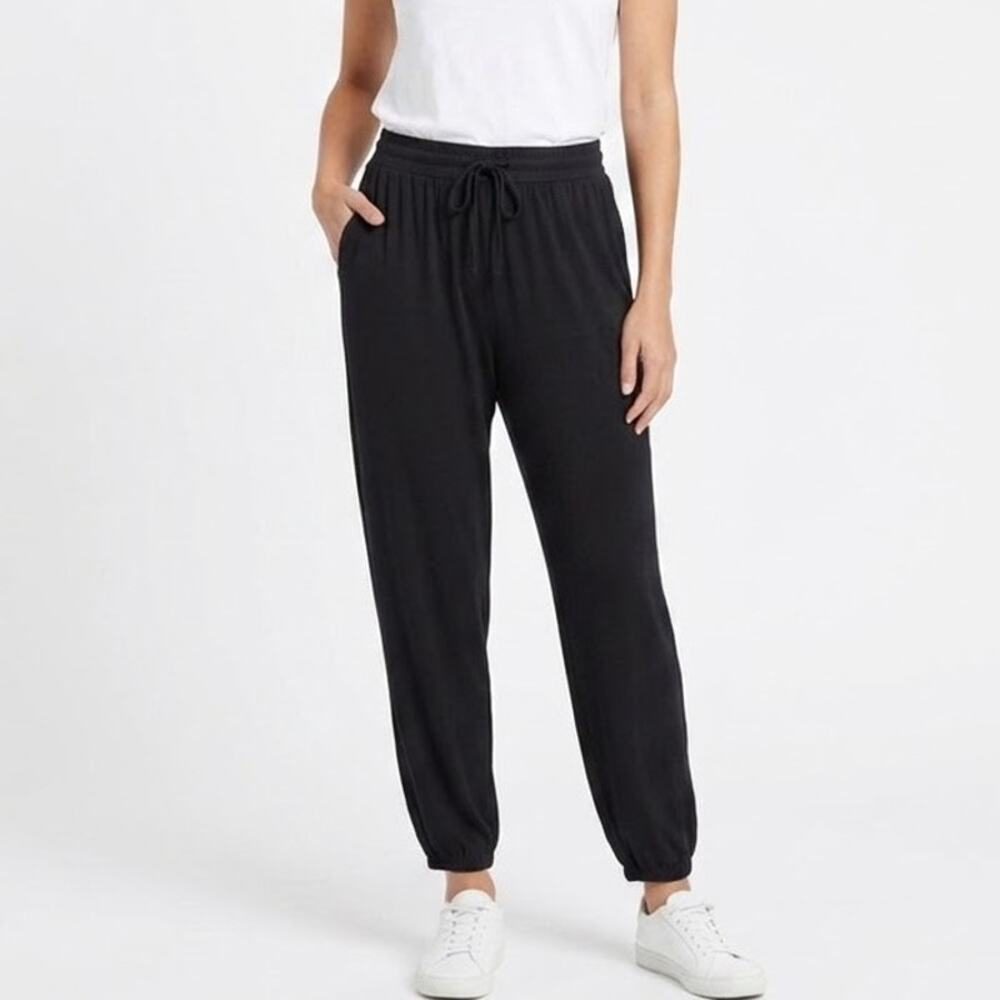 All Worthy Hunter McGrady Women's Jogger Pants M Black Knit Pull On Drawstring